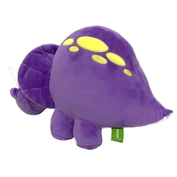 Vachichi Plush Triceratops 12" Purple Dinosaur Stuffed Animal Soft Eyes - Picture 4 of 5